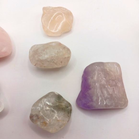 Quartz Crystals Tumbles with Inclusions Bundle of Lot of 9 - Picture 8 of 11